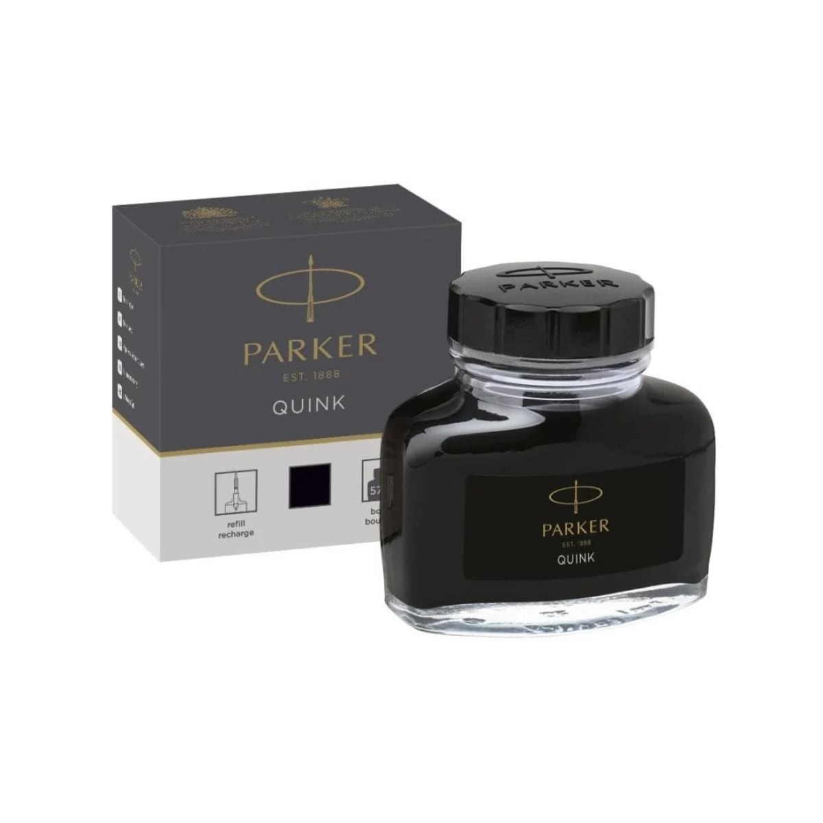 Parker Δοχείο Μελάνης Quink Ink 57ml - Black